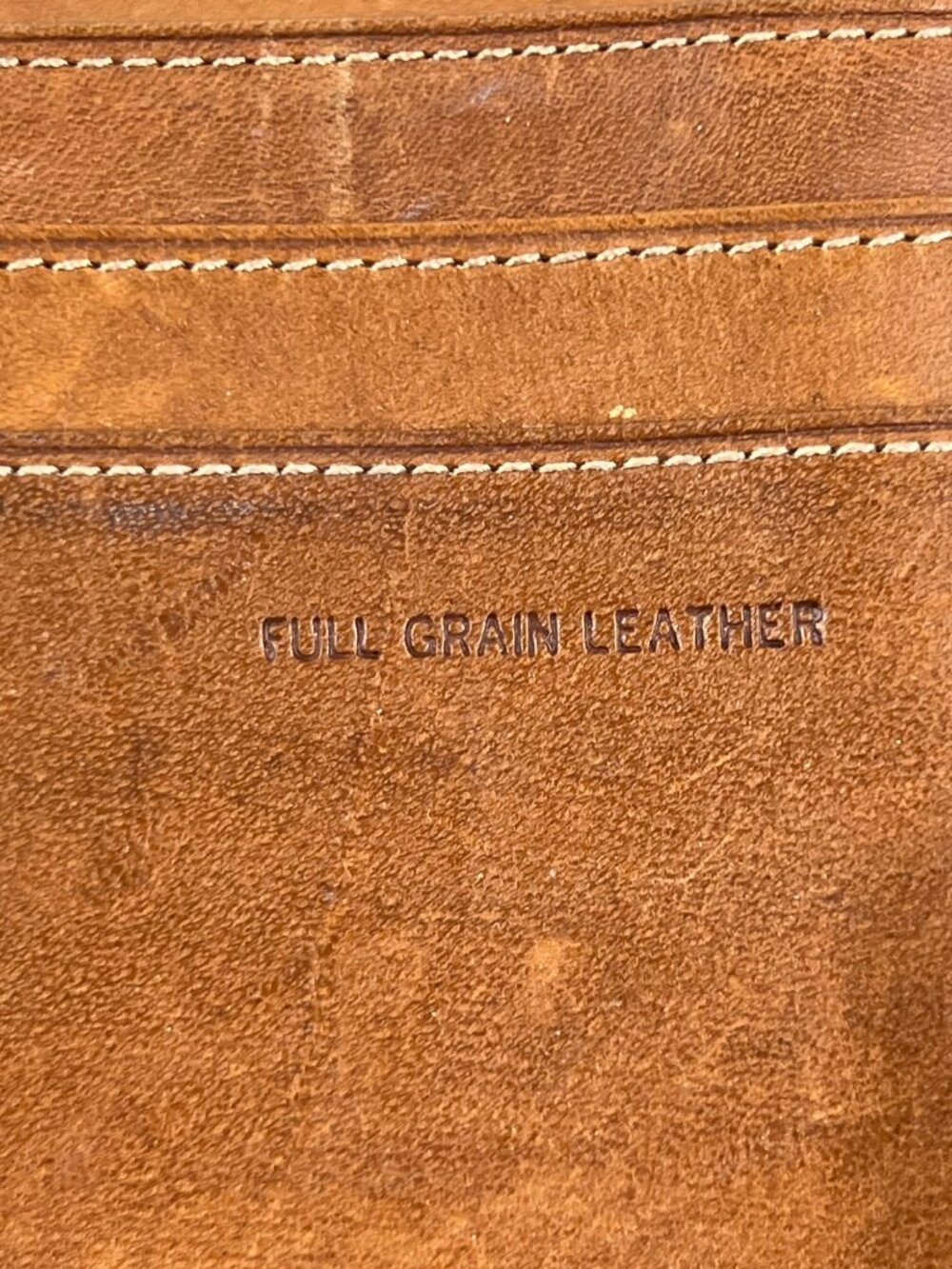 G.H. Bass & Co. Brown Leather Wallet Crossbody Bag Full Grain Leather vintage - Picture 7 of 10